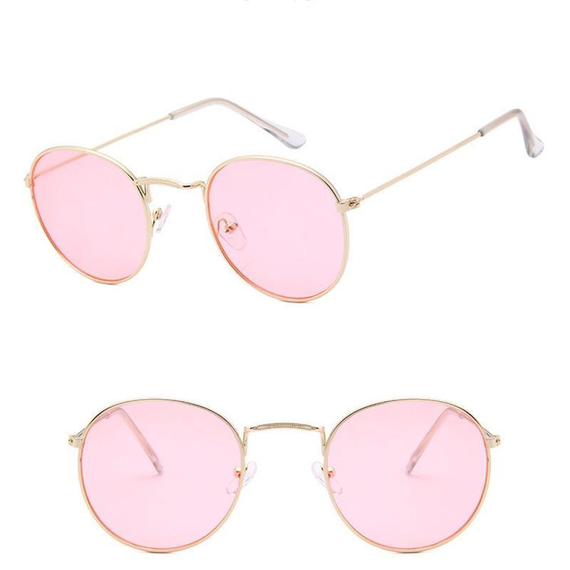 Leon Elegant Unisex Woman and Man Classic Round  Sunglasses Designer Glasses Lady Round Luxury Retro Sunglasses With Vintage Mirror Oculos De Sol Gafas - SJB-DIAMOND ELITES