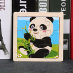 10pcs Of Wood Puzzle Baby Young Children Early Lessons Learned Intelligence Cartoon Animal Puzzle Wooden Toys Education Puzzles - SJB-DIAMOND ELITES