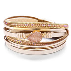 Legendary Amazing New Modern Fashion Pearl Elegant Multi-Layer Leather Handmade Bracelet Bangle Luxury For Woman - SJB-DIAMOND ELITES