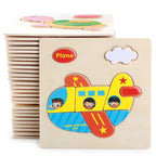 3D Wooden Children Interesting Puzzle Toys With Animals and Cars Exellent Puzzles Intelligence Kids Early Educational Toys For Children - SJB-DIAMOND ELITES