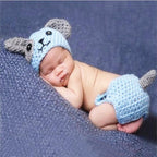 Modern Baby Cap Deer Design Handmade Crochet Deer Costume Set Knitted Hats And Toy For Girls and Boys Kids