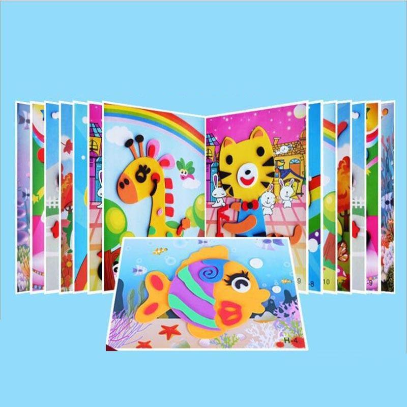 10 designs/lot  Cartoon 3D EVA Foam Sticker Puzzle Series Kids Multi-patterns Styles Toys for Children Birthday Gift - SJB-DIAMOND ELITES