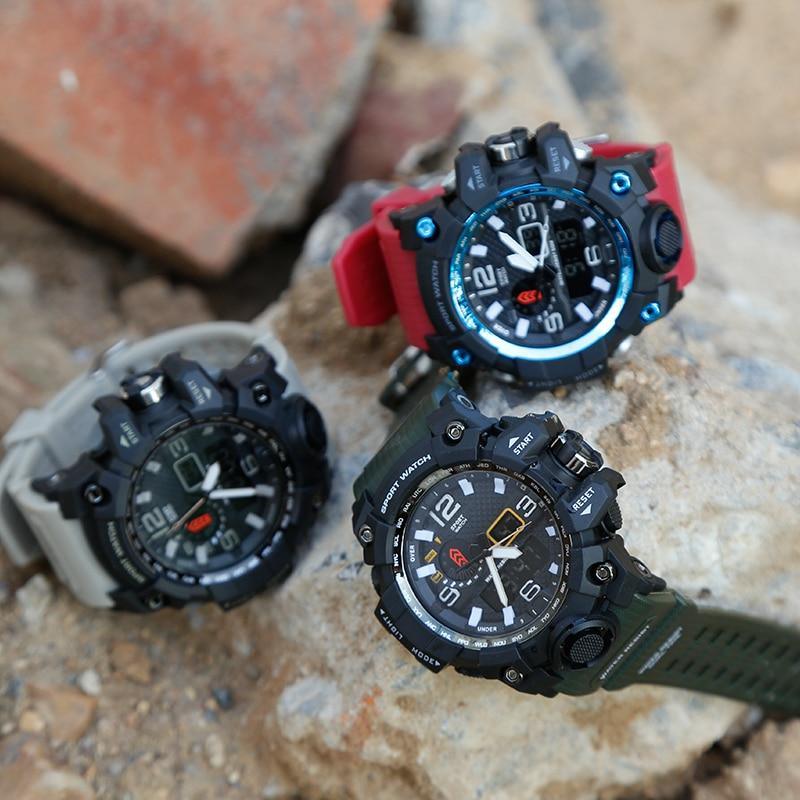Popular Men Military Army Mens Watch With Led Digital Display Analog Automatic Watch for Men and Woman Sport watch - SJB-DIAMOND ELITES