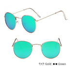 Luxury Leon Classic Small Round Unisex Sunglasses For Women and Men Mirror Sun Glasses Vintage Style With UV400 Protection - SJB-DIAMOND ELITES