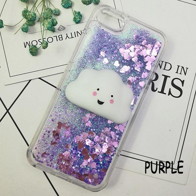 3D  Cat Case For Iphone 5s Se 7 7 Plus Case Liquid Quicksand Glitter Silicone Case For Iphone 8 8 Plus X 6 6s Cover  Rubber Silicone Phone Case Stevvex