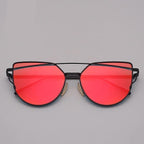 NEW  Stevvex Designer Cat eye Sunglasses For Women and Ladies in Vintage Metal Reflective Glasse Mirror Retro Oculos De Sol Gafas Style With UV 400 Protection - SJB-DIAMOND ELITES