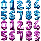 Big 32 Inch Number Foil Balloons Gold Silver Blue Digital Globos For Wedding Birthday Party Decoration In NEW Luxury Style - SJB-DIAMOND ELITES