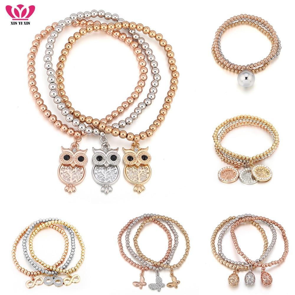 New Modern Owl Animal Amazing Luxury Tree of Life Pendant Fashionable Elastic Amazing Bracelets For Women - SJB-DIAMOND ELITES