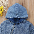 Newborn Infant Baby Boys Long Sleeve Zipper Hooded Rompers Cotton Jumpsuit For Kids In Modern Design