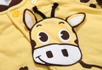 Warm Autumn Winter Baby Girls Boys Rompers Cartoon Cute Thick Warm Hooded Jumpsuits For Babies In Modern Design