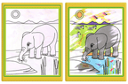Modern Coloring Magic Water Drawing Book With Pen For Kids and Baby Educational Toy Animals Painting Writing Doodle Cloth Book Kids Drawing Board - SJB-DIAMOND ELITES
