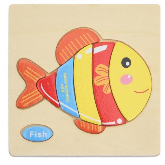 3D Wooden Children Interesting Puzzle Toys With Animals and Cars Exellent Puzzles Intelligence Kids Early Educational Toys For Children - SJB-DIAMOND ELITES