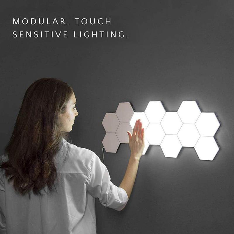 Modern Quantum lamp LED Modular Touch Sensitive Lighting Hexagonal Lamps  Night Magnetic  Light For Creative Decoration Wall - SJB-DIAMOND ELITES