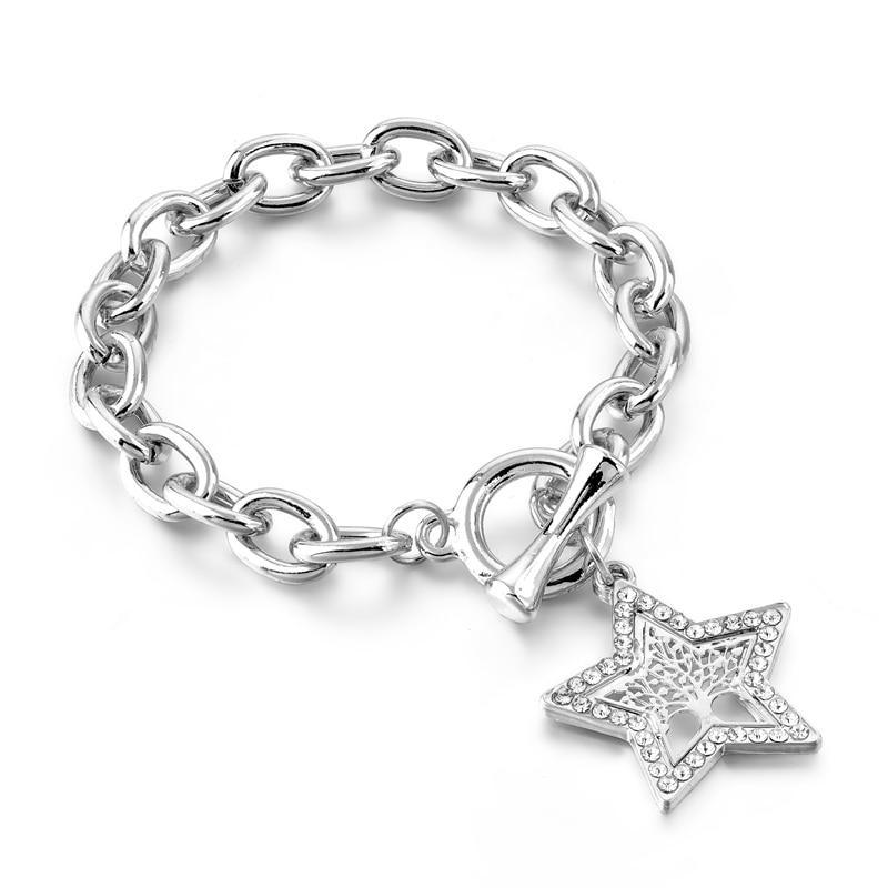 Modern New Fashion Elegant Chain Medalon Bracelet Amazing Luxury Classic Bracelet Women's Gold Bracelets Vintage Tree Of Life - SJB-DIAMOND ELITES