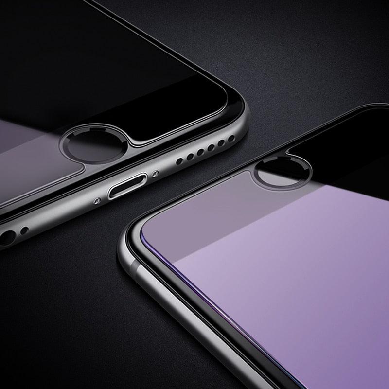 2Pcs Anti Blue Ray 9H Tempered Glass for iPhone X XS MAX XR 11 12 13 mini 14 Pro Max 6 6S 7 8 Plus SE 2020 Screen Protector Film Anti Blue Light Tempered Glass Screen Protector for iPhone Stevvex
