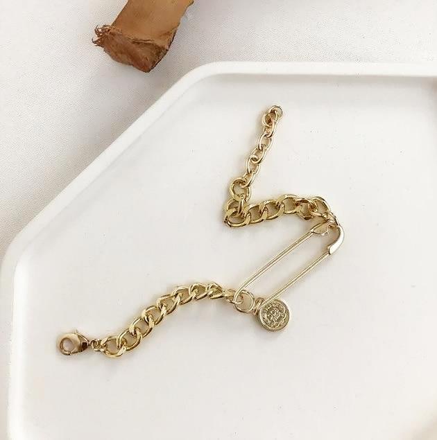 New Handmade Imitation Pearls Gold Metal Link Chain Bracelets for Women Girl Summer Party Luxury Jewelry Gift - SJB-DIAMOND ELITES