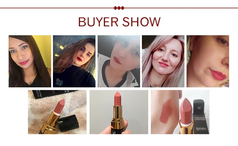 IMAGIC Lipstick Moisturizer Lips Smooth Lip Stick Long Lasting Charming Lip Lipstick Cosmetic Beauty Makeup 12 Colors Lootquake LLC