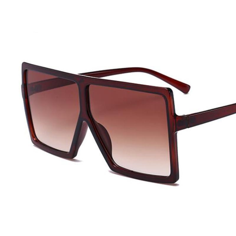 Oversized Luxury Trend New  Woman Sunglasses With Black Fashion Square Glasses And Big Frame Sunglasses In  Modern Glasses Famous Style - SJB-DIAMOND ELITES