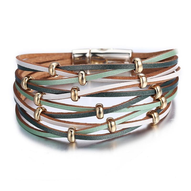 Legendary Amazing New Modern Fashion Pearl Elegant Multi-Layer Leather Handmade Bracelet Bangle Luxury For Woman - SJB-DIAMOND ELITES