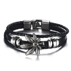 Lucky Vintage Men's Leather Bracelet Playing Cards  Charm Multilayer Braided Men and Women Gift - SJB-DIAMOND ELITES