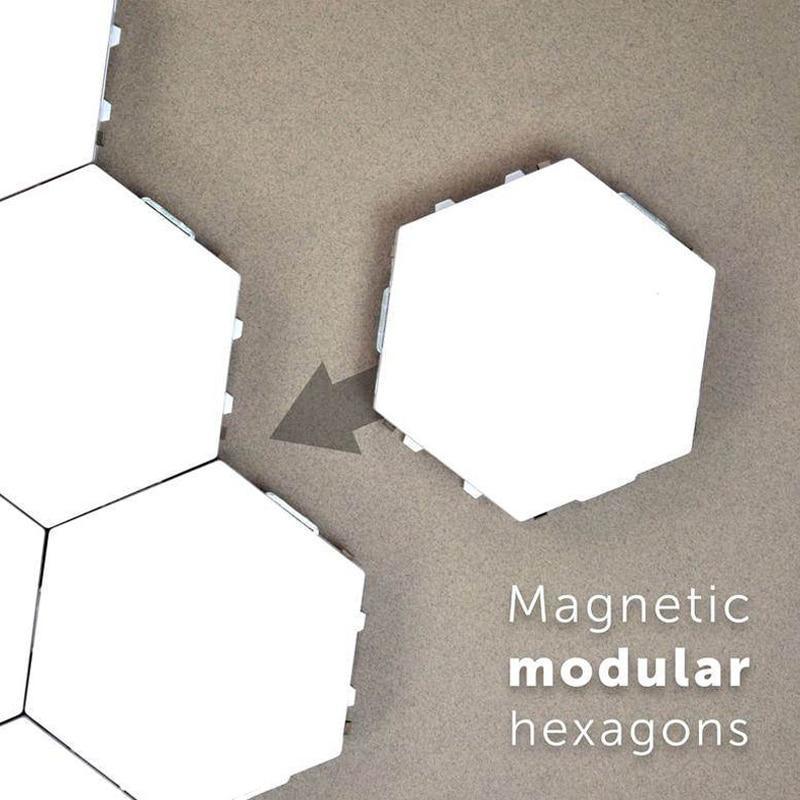 Modern Quantum lamp LED Modular Touch Sensitive Lighting Hexagonal Lamps  Night Magnetic  Light For Creative Decoration Wall - SJB-DIAMOND ELITES