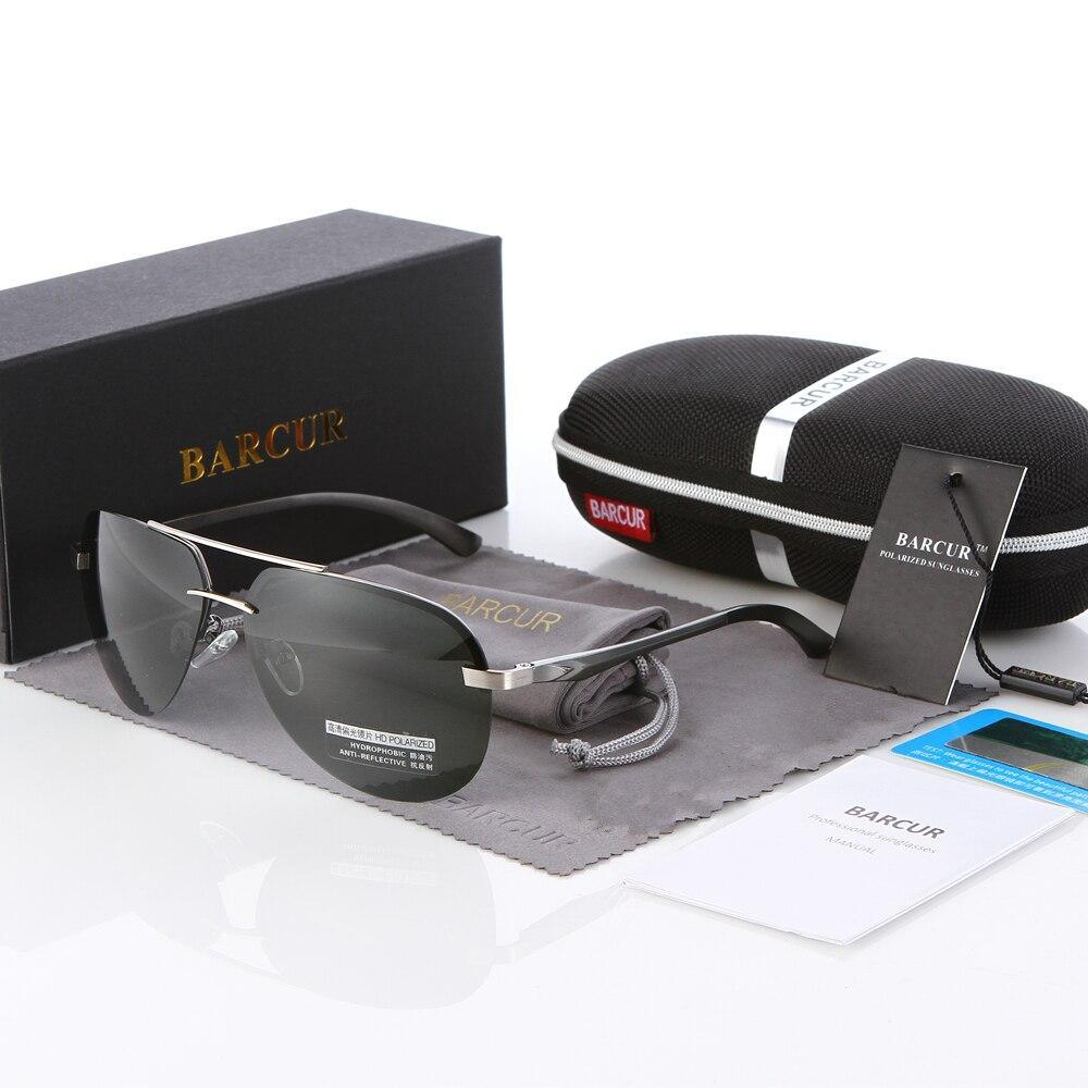 Luxury  Aluminium Magnesium Men's Sports Driving Polarized Sunglasses With Stanless Steel Frame Ultra Light Men Glasses In Aviation Pilot Style With UV400 Protection - SJB-DIAMOND ELITES