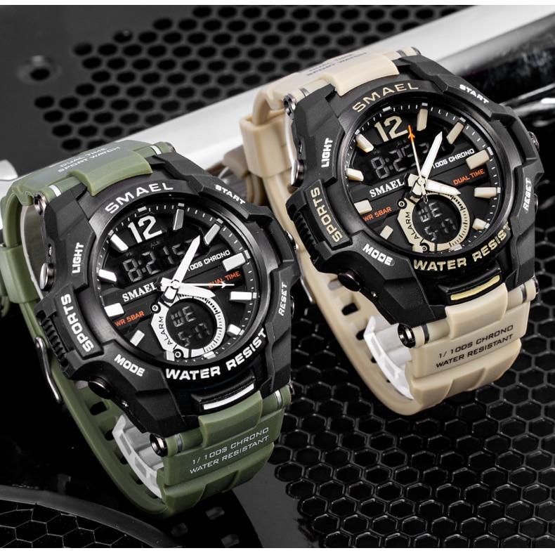 New Modern Luxury Sport Watch For Men Fashion Casual Alarm Clock 50M Waterproof In Military Chrono Dual Display Style Wristwatches Relogio Masculino - SJB-DIAMOND ELITES