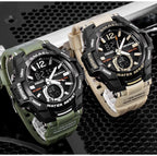 Modern Luxury Sport Watch For Men Fashion Casual Alarm Clock 50M Waterproof In Military Chrono Dual Display Style Wristwatches Relogio Masculino - SJB-DIAMOND ELITES