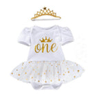 Pink Baby Luxury Bodysuit Infant Girls Princess Puffy Dress Baby Gown Party Wedding Excellent Girls Gift