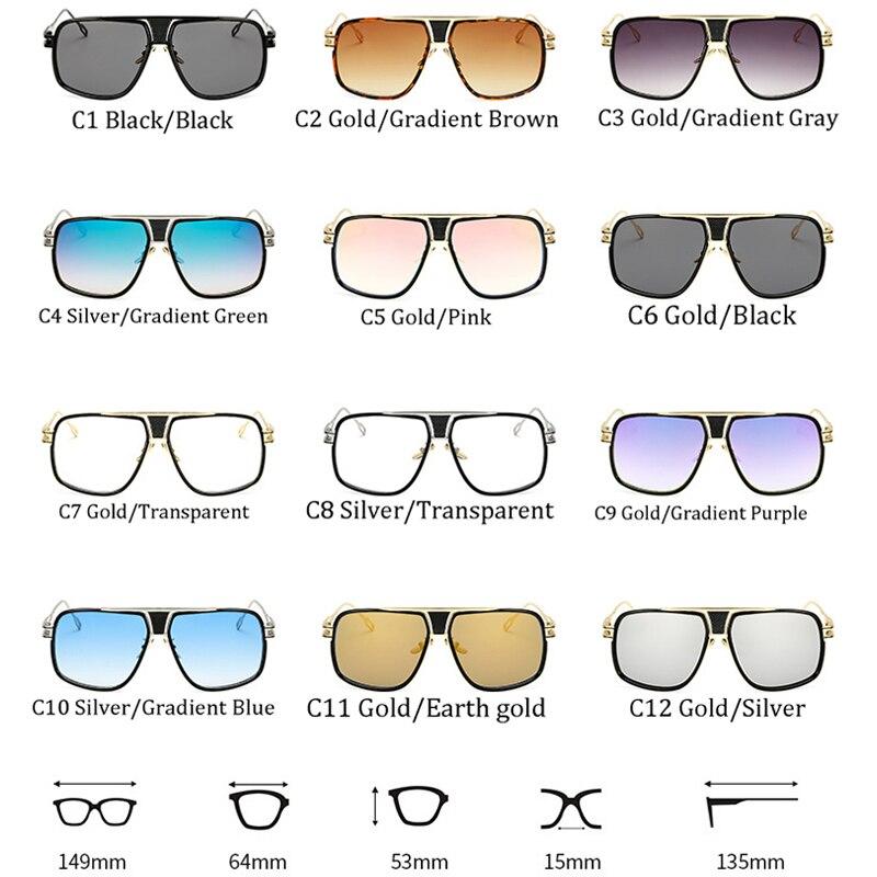 NEW Elegant Luxury Trend Driving Sunglasses  Gold Big Frame  Oversized Square For Man and  Women Sunglasses - SJB-DIAMOND ELITES