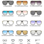 NEW Elegant Luxury Trend Driving Sunglasses  Gold Big Frame  Oversized Square For Man and  Women Sunglasses - SJB-DIAMOND ELITES