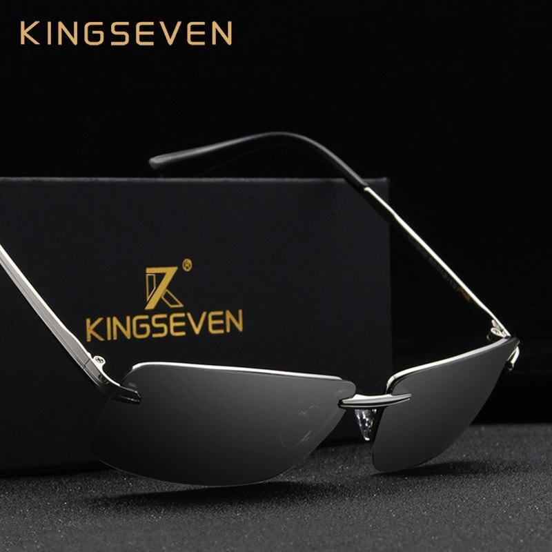 Luxury Classic Retro Rimless Sunglasses Men Polarized Gold Men's Shades Sun Glasses Luxury brands Night Driving Glasses Oculos de sol - SJB-DIAMOND ELITES