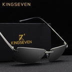 Luxury Classic Retro Rimless Sunglasses Men Polarized Gold Men's Shades Sun Glasses Luxury brands Night Driving Glasses Oculos de sol - SJB-DIAMOND ELITES