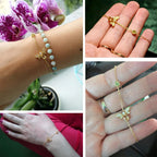 Cute Bee 925 Sterling Silver Bracelet Woman Love Gemstones Jewelry 14K Gold Plated Designer Jewelry - SJB-DIAMOND ELITES