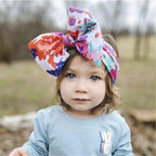 Luxury Modern Colorful Newborn Toddler Baby Girl Boy Headwear Solid Bowknot Soft Turban Knot Hairband For Girls Kids