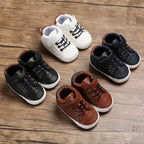 Newborn PU Leather Shoes Winter Fashion Baby Soft Sole Canvas Sneakers 0-12 Months Baby Boy And Girl Stevvex