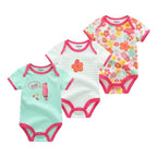 Modern 3PCS Baby Girl And Boy Newborn Boy Short Sleeve Baby Romper Jumpsuit Set For Boys and Girls