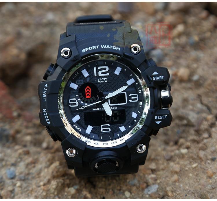 Popular Men Military Army Mens Watch With Led Digital Display Analog Automatic Watch for Men and Woman Sport watch - SJB-DIAMOND ELITES