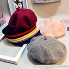 Baby Hat Beret British Painter Bud Of Pure Wool Cap For Girls In Modern New Retro Design