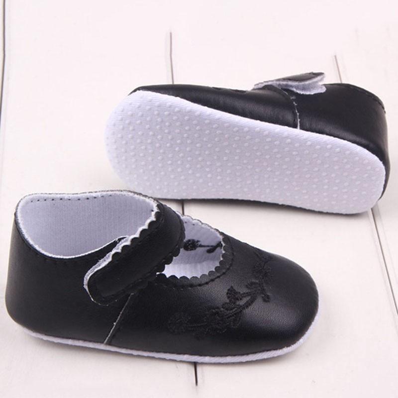 Black Soft Newborn Baby Girl Shoes Prewalker First Walkers Lovely Sneakers Infant Kids Girls Princess Shoes Stevvex