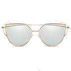 Luxury Vintage Modern Cat Eye Metal High Quality Frame  With Miror Sunglasses For  Women and Lady sunglasses With UV400 Protection - SJB-DIAMOND ELITES