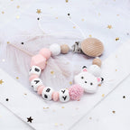 Modern Handmade Pacifier Personalize Silicone Beads Binky Clip Pacifier Chain Chew Baby Teether Toys For Baby