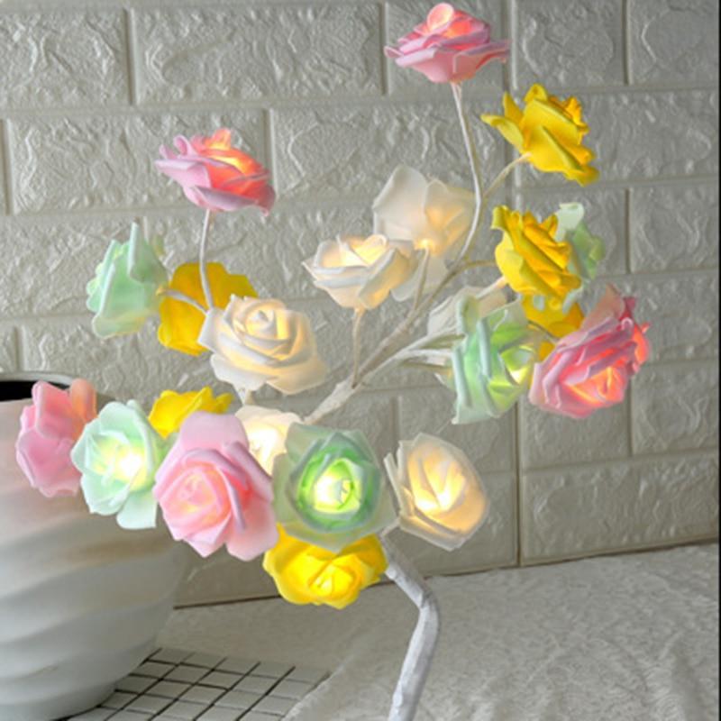 STEVVEX Rose Shaped Table Lamp Flower Rose Tree Decorative Light for Living Room Bedroom Kids Room/Decor Light - SJB-DIAMOND ELITES