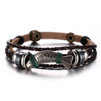 Lucky Vintage Men's Leather Bracelet Playing Cards  Charm Multilayer Braided Men and Women Gift - SJB-DIAMOND ELITES
