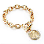 Modern New Fashion Elegant Chain Medalon Bracelet Amazing Luxury Classic Bracelet Women's Gold Bracelets Vintage Tree Of Life - SJB-DIAMOND ELITES