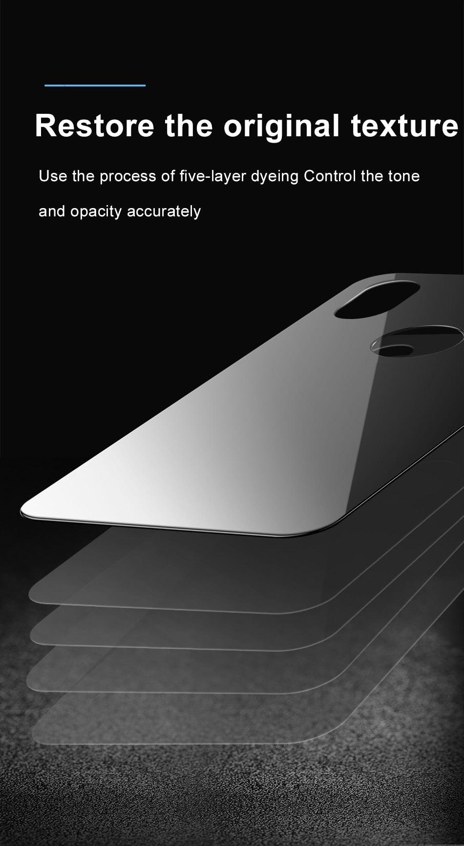 Back 9H Tempered Glass For iPhone 14 Plus 13 12 mini 11 Pro X XR XS Max Rear Screen Protector Protective Film Gold Black White Anti Scratch Edge to Edge Coverage Back Glass for iPhone Stevvex