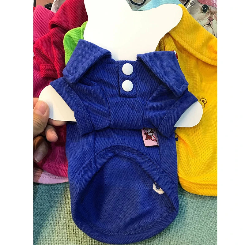 2018 New Cute Pet Dog Clothes Shirt Summer Colorful Polo Puppy Chihuahua T-shirt Vest Two-legged Clothes for Small Dogs Product