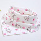 Cute Breathable Bibs Baby Feeding Cartoon Printing Super Absorbent Triangle Scarf Bib Cotton For Newborn Infant Girls And Boys