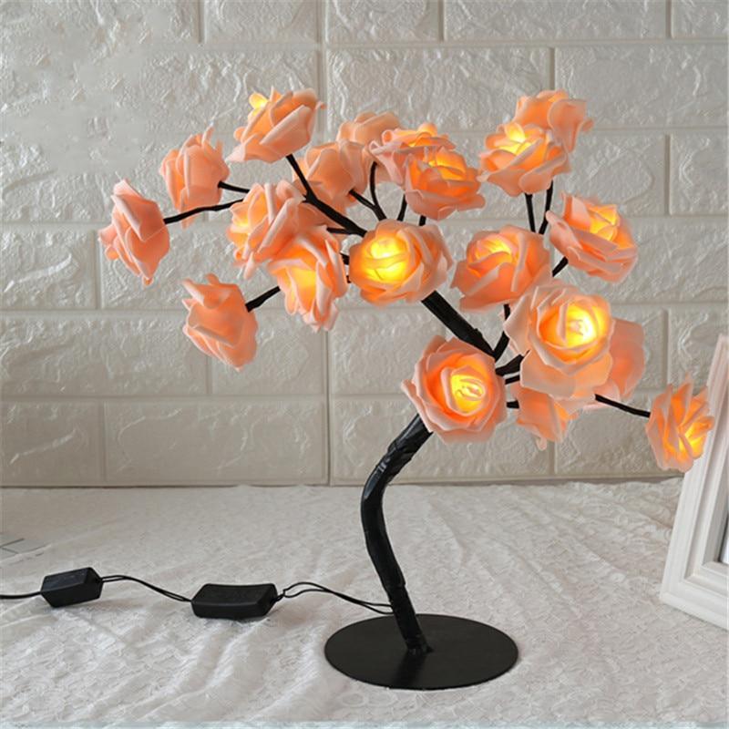 STEVVEX Rose Shaped Table Lamp Flower Rose Tree Decorative Light for Living Room Bedroom Kids Room/Decor Light - SJB-DIAMOND ELITES
