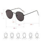 Luxury Leon Classic Small Round Unisex Sunglasses For Women and Men Mirror Sun Glasses Vintage Style With UV400 Protection - SJB-DIAMOND ELITES